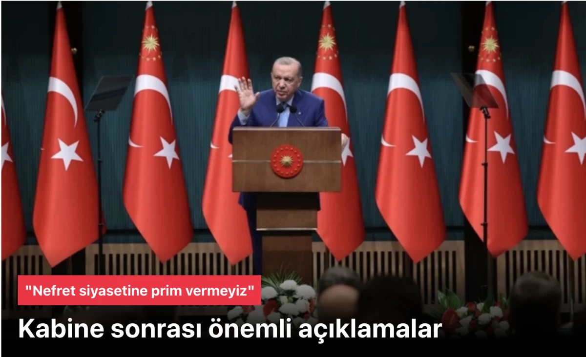 Başkan Erdoğan: Nefret siyasetine prim vermeyiz