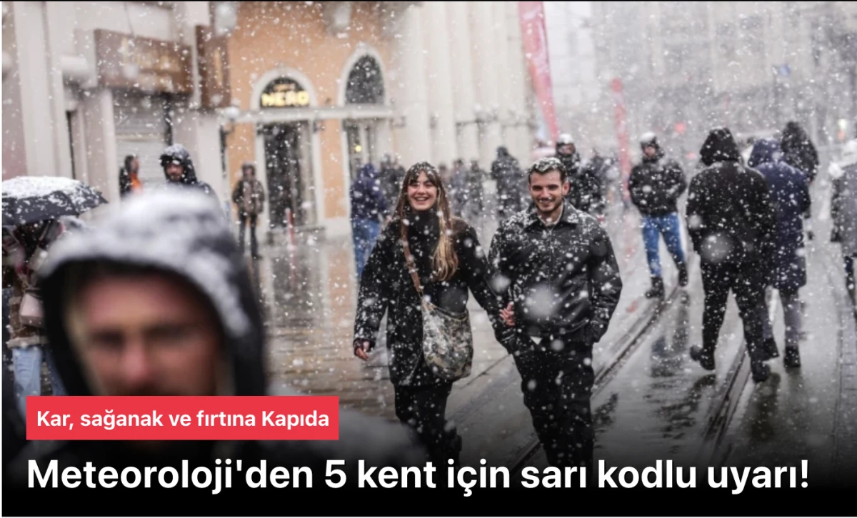 Hava durumu: 14-15 Aralık 2025 Hava Durumu: 5 İlde Sarı Kodlu Kuvvetli Kar Yağışı Uyarısı! Meteoroloji'den Acil Tedbir Çağrısı