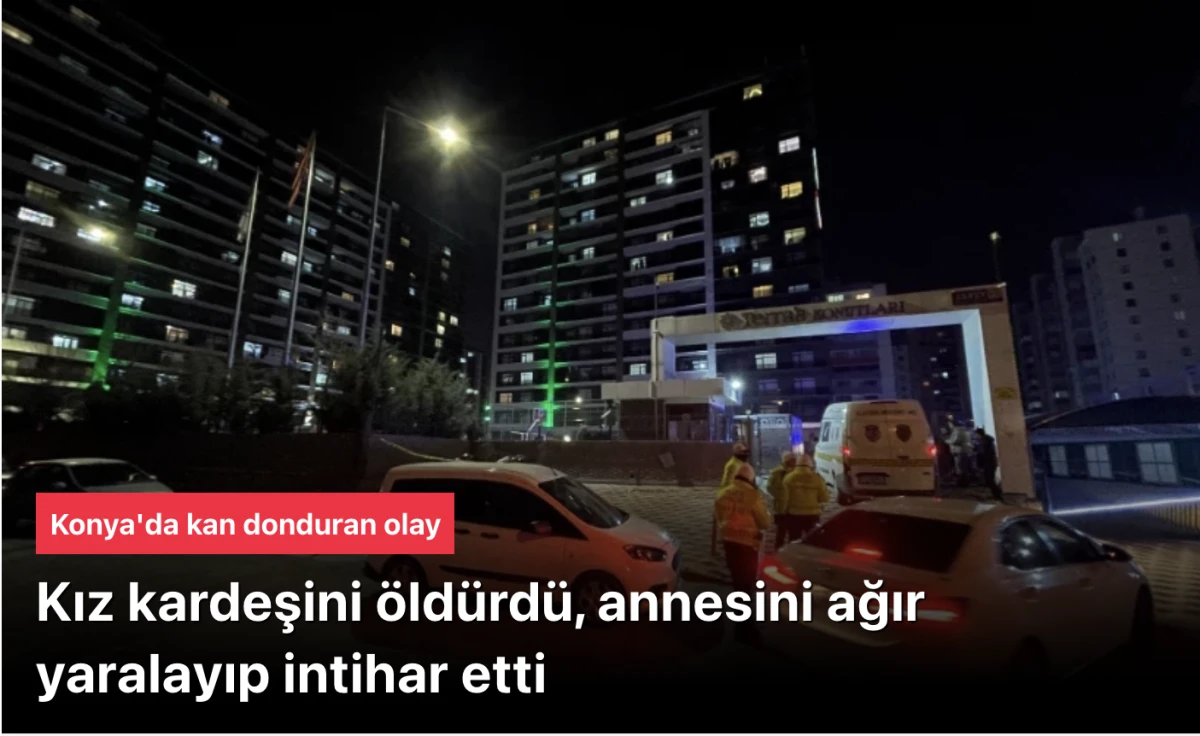 Kız kardeşini &ouml;ld&uuml;rerek annesini ağır yaralayıp intihar etti