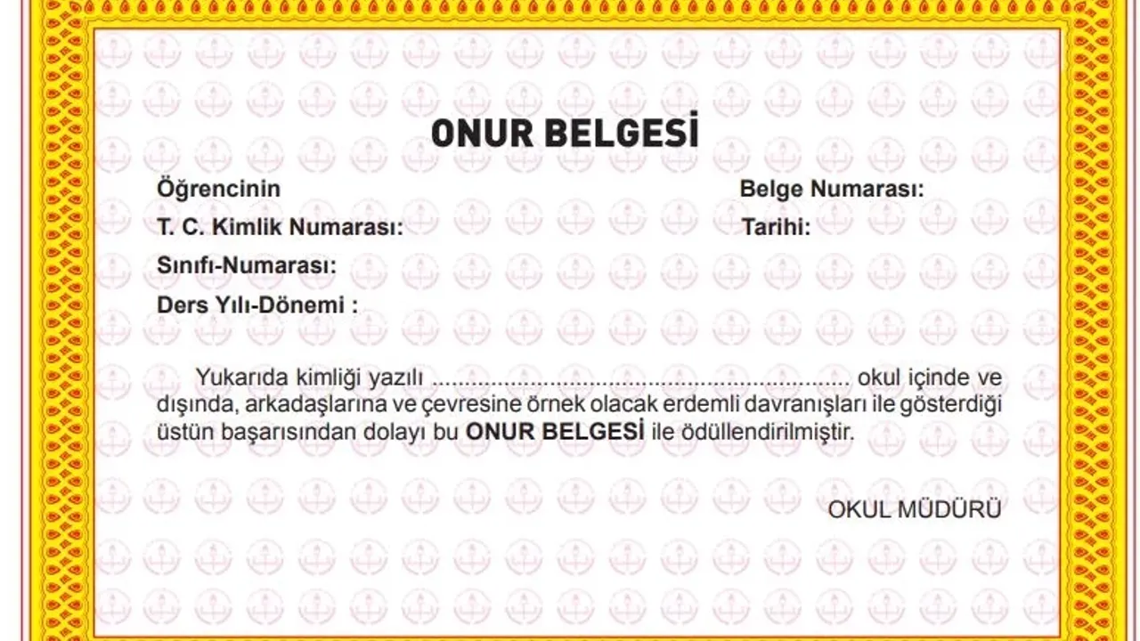 MEB Onur Belgesi Nasıl Alınır? 2026 Şartları, Kimlere Verilir ve e-Okul'da G&ouml;r&uuml;n&uuml;r M&uuml;?